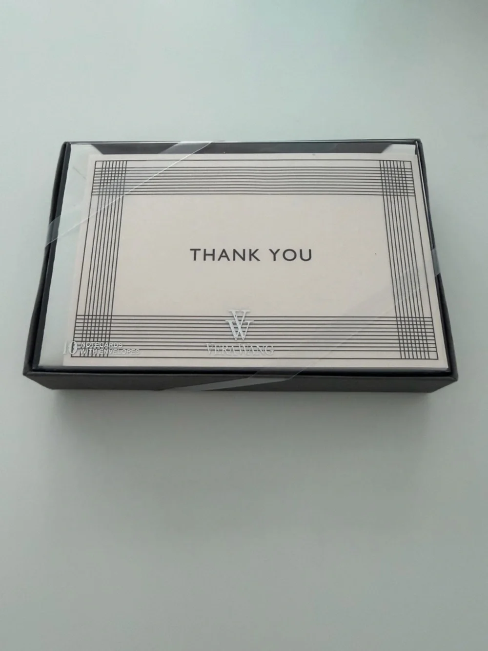 New Vera Wang Engraved 10 Thank You Note Cards with Envelopes